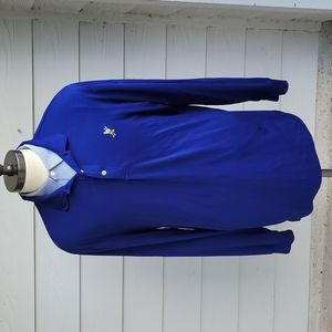 POLO GOLF Ralph Lauren Dark Blue‎ Cantor Fitzgerald Sz XL Long Sleeve Polo Shirt
